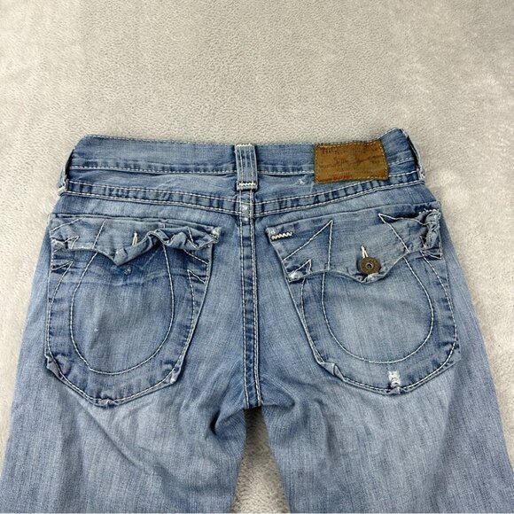 Vintage True Religion Made in USA Men's Size 32x27 Billy Big T Distressed Jeans - Picture 7 of 13